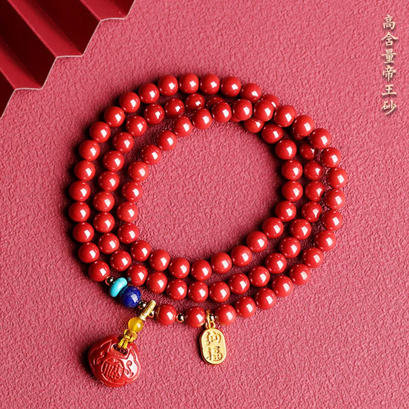 Emperor Sandstone Rough Stone Xiangrui Fuzhen Multi-Circle Women's Ore NAFU Bracelet