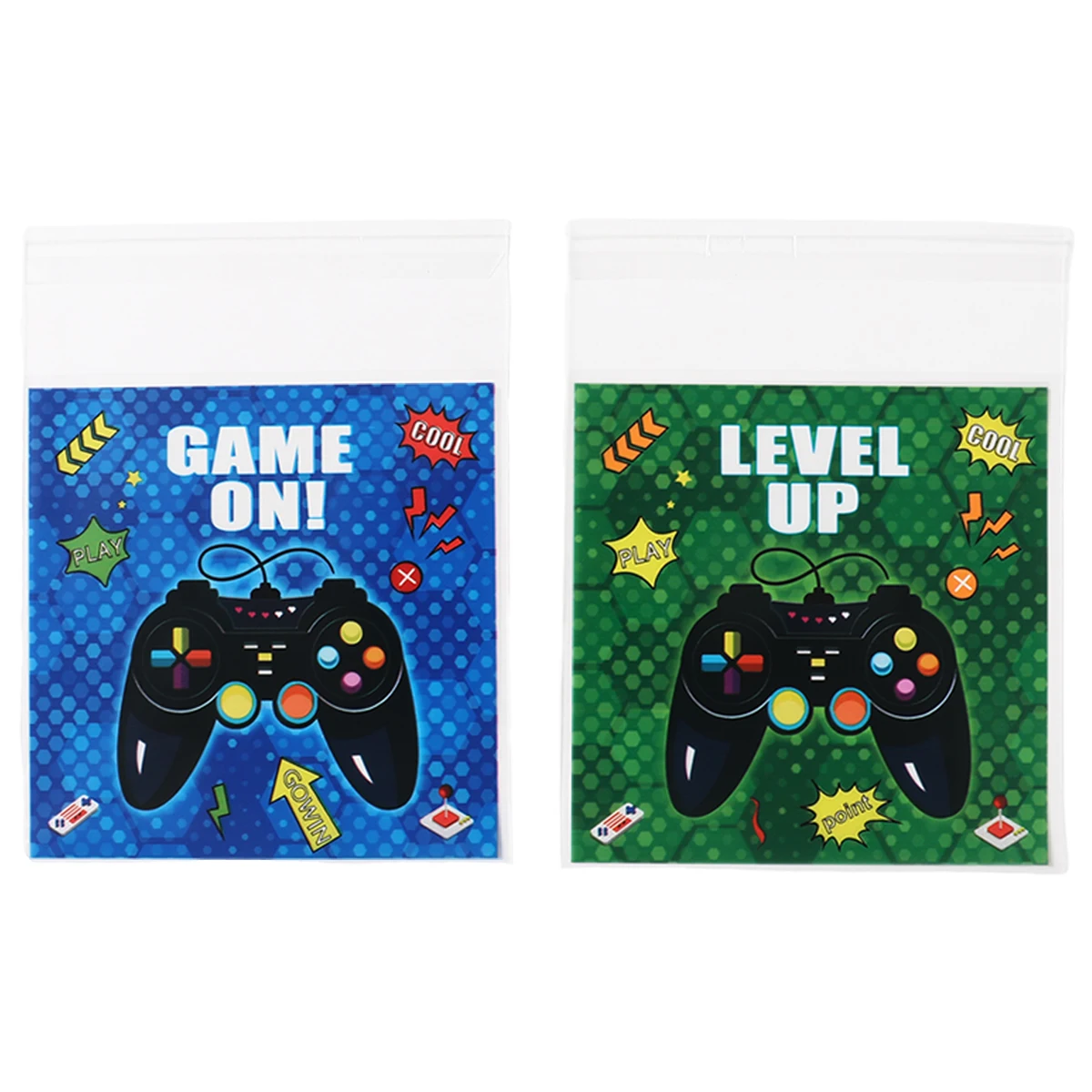 50/100pcs Video Game On Theme Party Gift PackAaging Bag Candy Cake Self-sealing Bag for Kids Boy Birthday Party Favors Supplies