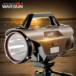 WARSUN H806 Waterproof Lantern 1400LM IPX4 Powerful Torch with 10 Modes for Camping Direction adjustable Flashlight