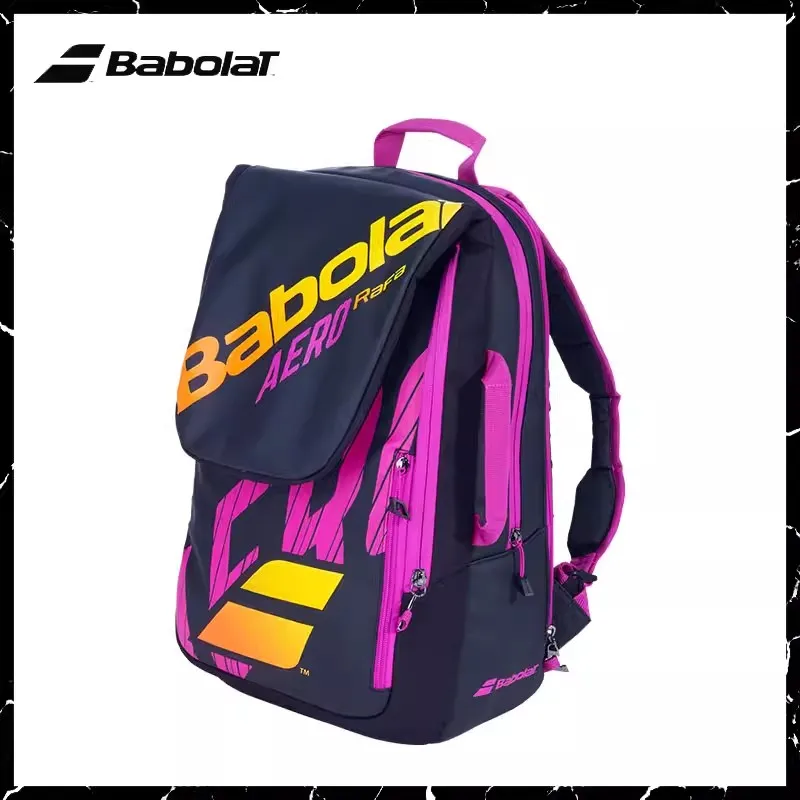 Original Babolat Foldable Tennis Backpack Tennis Bag 3 Rackets Tennis Rackets Bag Separated Shoes Compartment Beach Tennis Bag