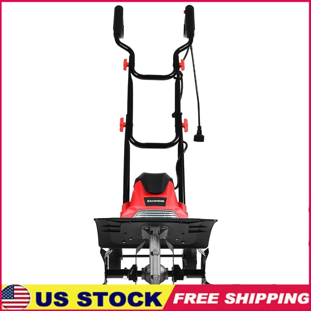 

Powerful Electric Tiller Cultivator 13.5 Amp Motor 17 Inch Width 9 Inch Depth Lightweight Portable Gardening Tool