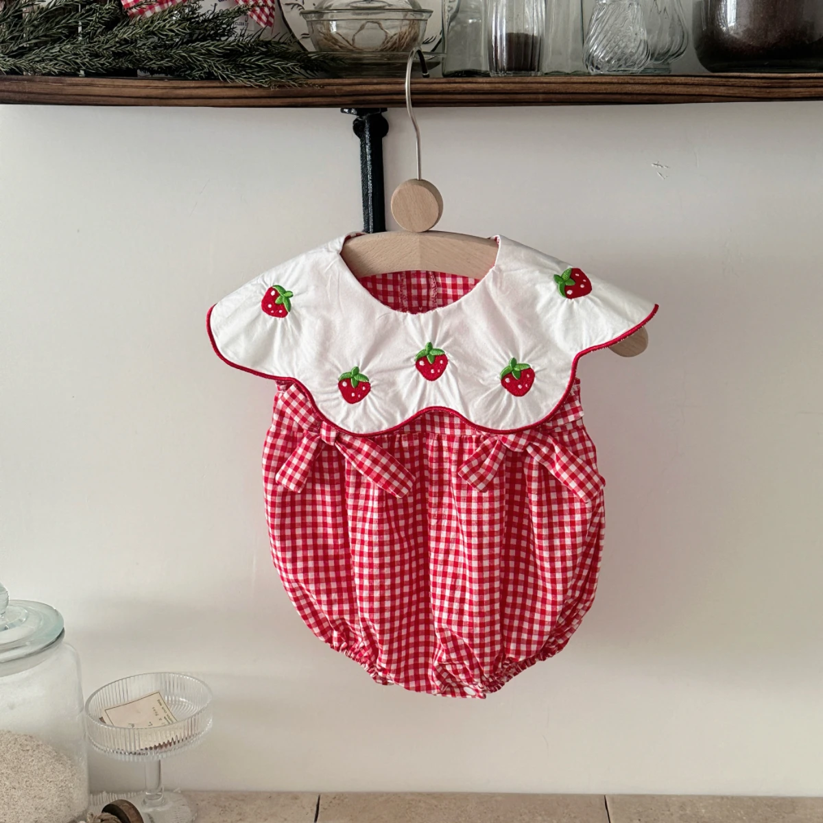 Summer Baby Girls Clothes  Short Sleeve Romper Baby Bodysuit Doll Collar Jumpsuit Outfit Suitable for babies aged 0-18 months