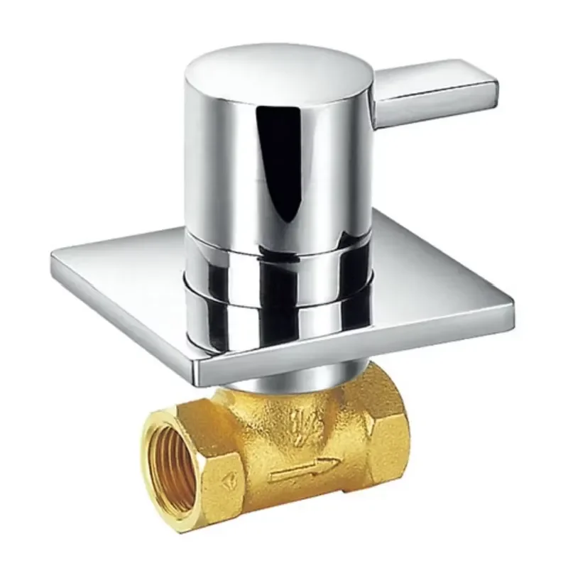 Modern Chrome Brass Shower Stop Valve Wall Mounted Bathroom Water Separator Polished Finish Eco Friendly Durable Design 3