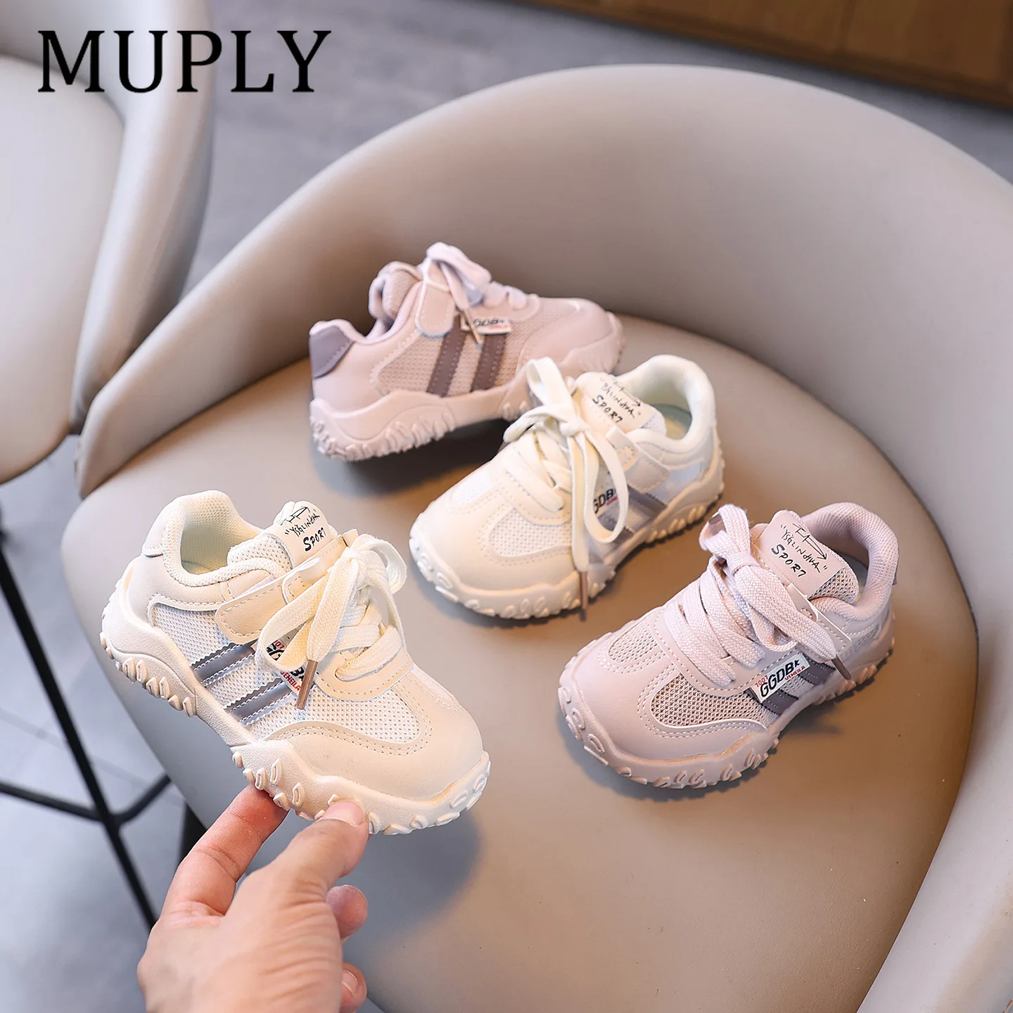 Kids Breathable Mesh Sneakers Boys Girls Casual Running Shoes Lightweight Anti-slip Toddler Shoes