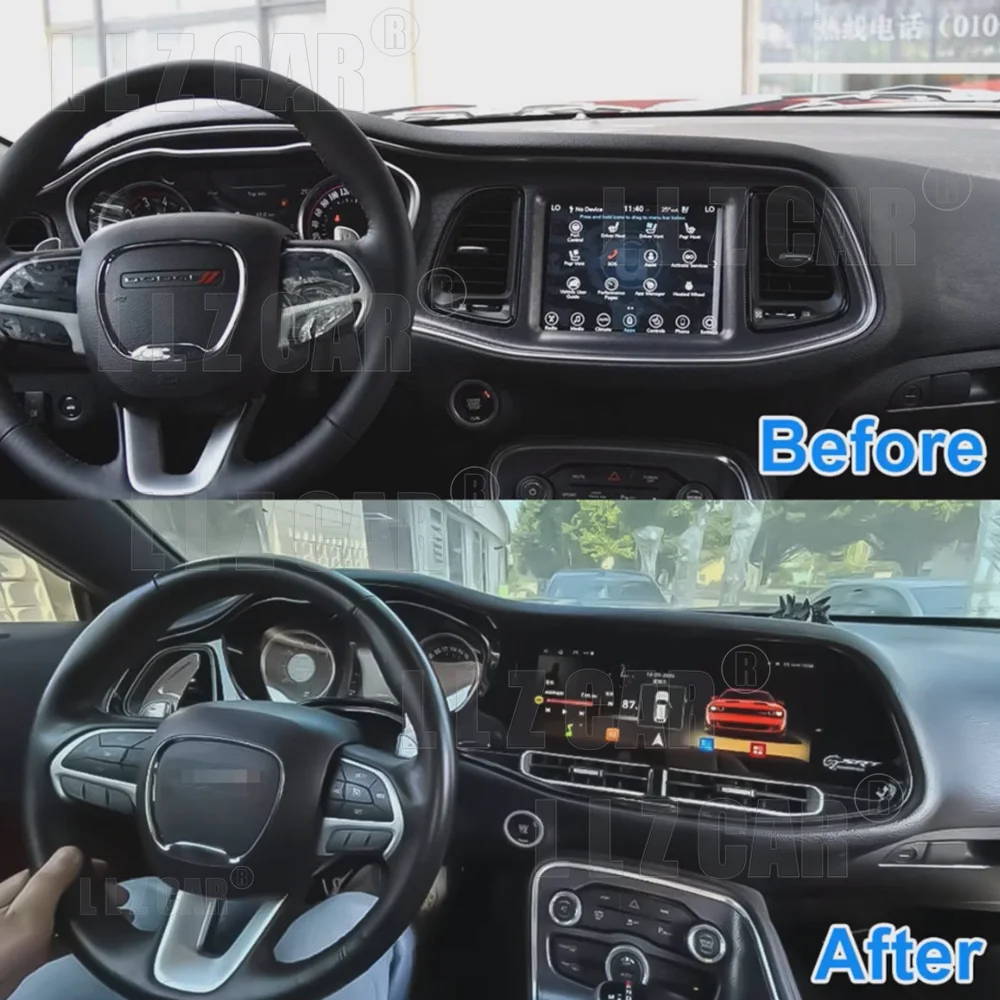 12.3inch Android Carplay For Dodge Challenger SRT Hellcat Charger R/T 2010-2023 Stereo GPS Navigation Carplay Autoradio Monito