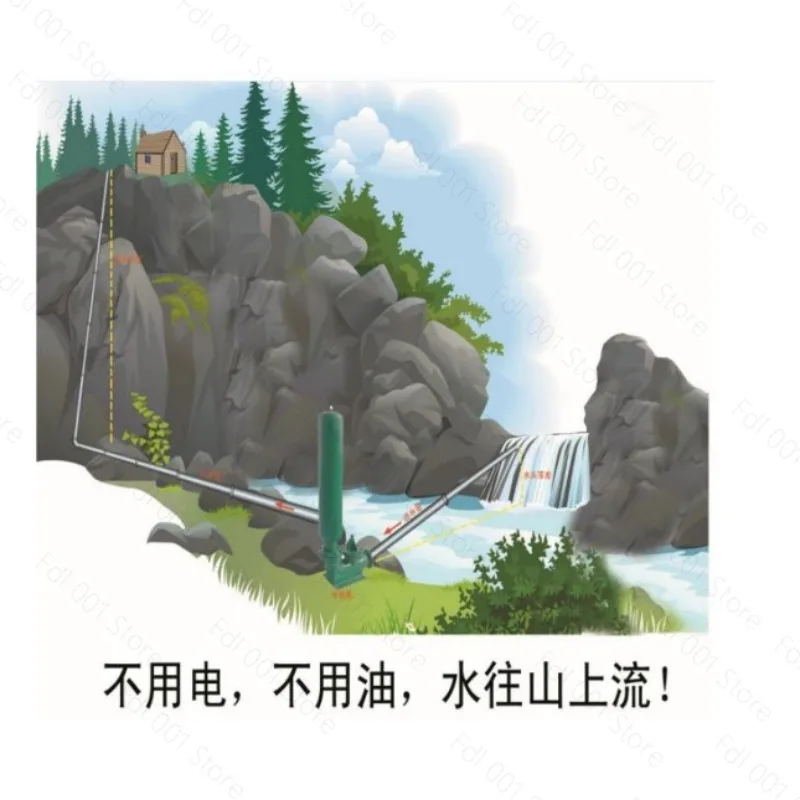 PVC Water Hammer Pump Self-Pickup No Oil Or Electricity Required for Water Extraction