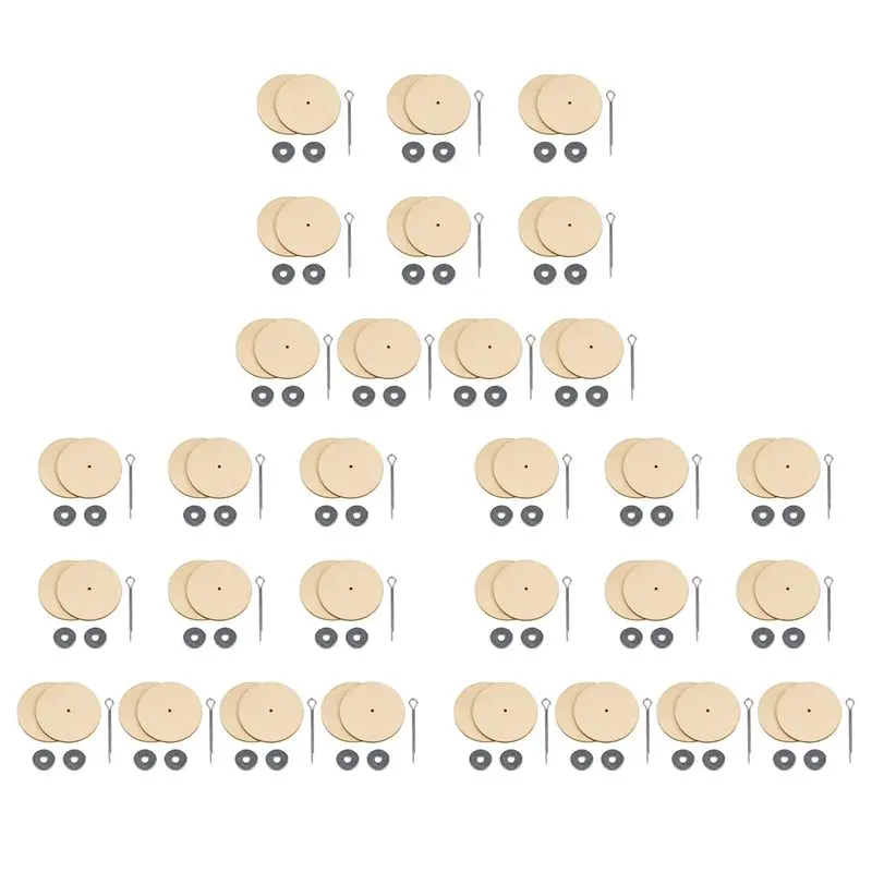 ABMO 30 Sets Joint Connectors Cotter Pin Joints And Wooden Fibreboard Disks Movable Engage Bolt Accessories, 40Mm
