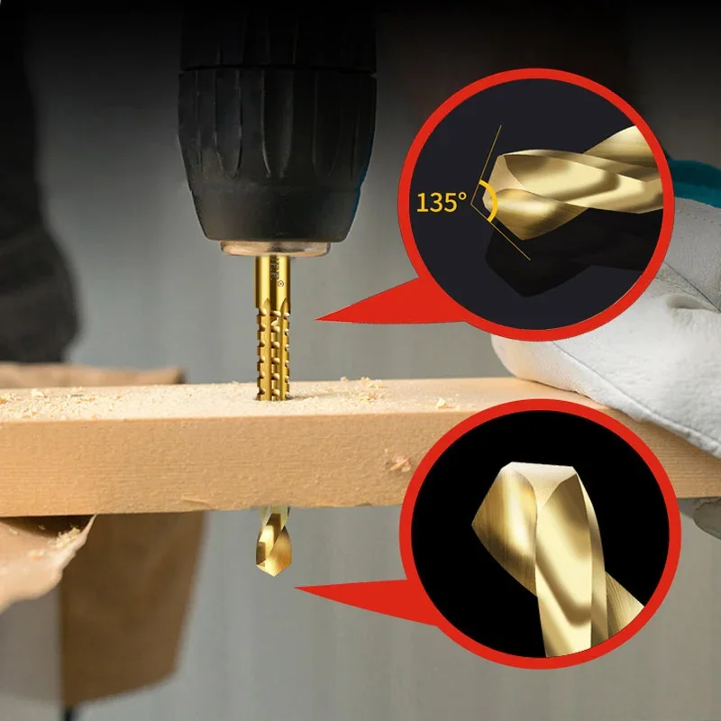 Oauee ชุด Mata Bor โคบอลต์คอมโพสิตเกลียวตัวชี้วัดประกอบ Mata Bor แตะเจาะบิด Mata Bor เจาะไม้เจาะ