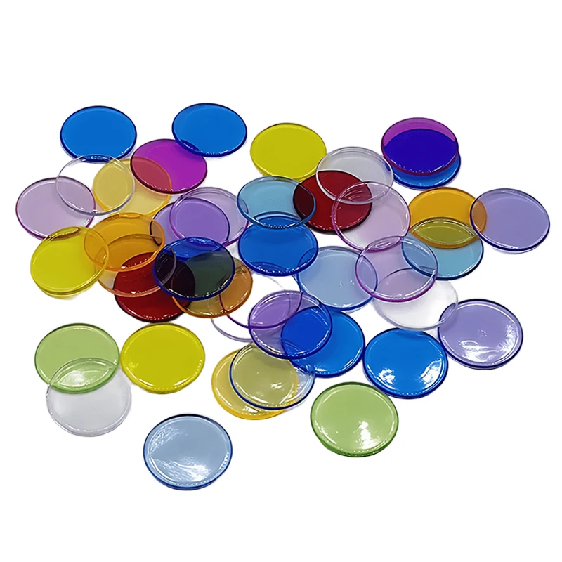 100/200 pièces 19mm puce de comptage ronde puces de Poker multicolores pour jeu de société Bingo jeu de cartes marqueurs comptage puces d'enseignement accessoires ZYF