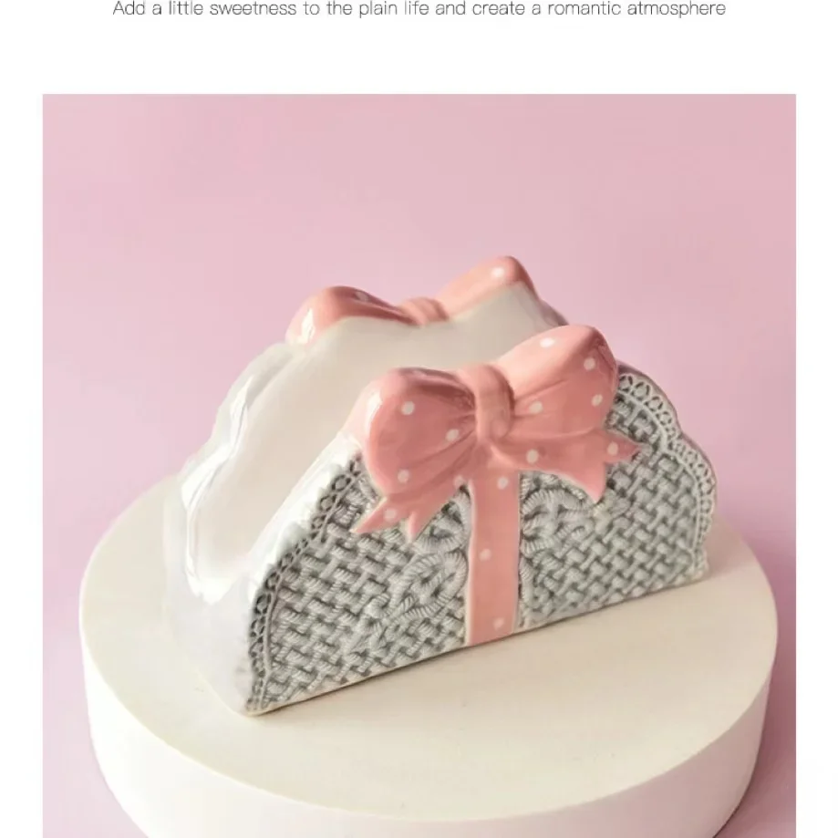 

# Creative Relief Napkin Holder Kitchen Dining Table Vertical Storage Rack Coffee Shop Ceramic Tissue Holder #