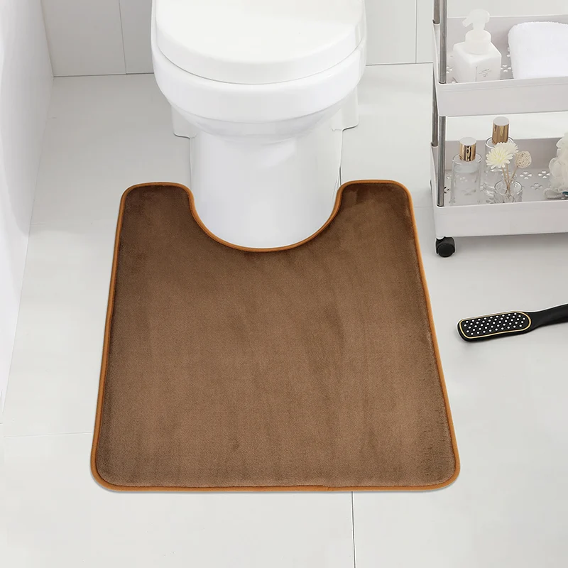 U-SHAPE Bathroom Floor Mat Toilet Mat Anti-slip Bathroom Mat Absorbent Bath Mat Home Decoration