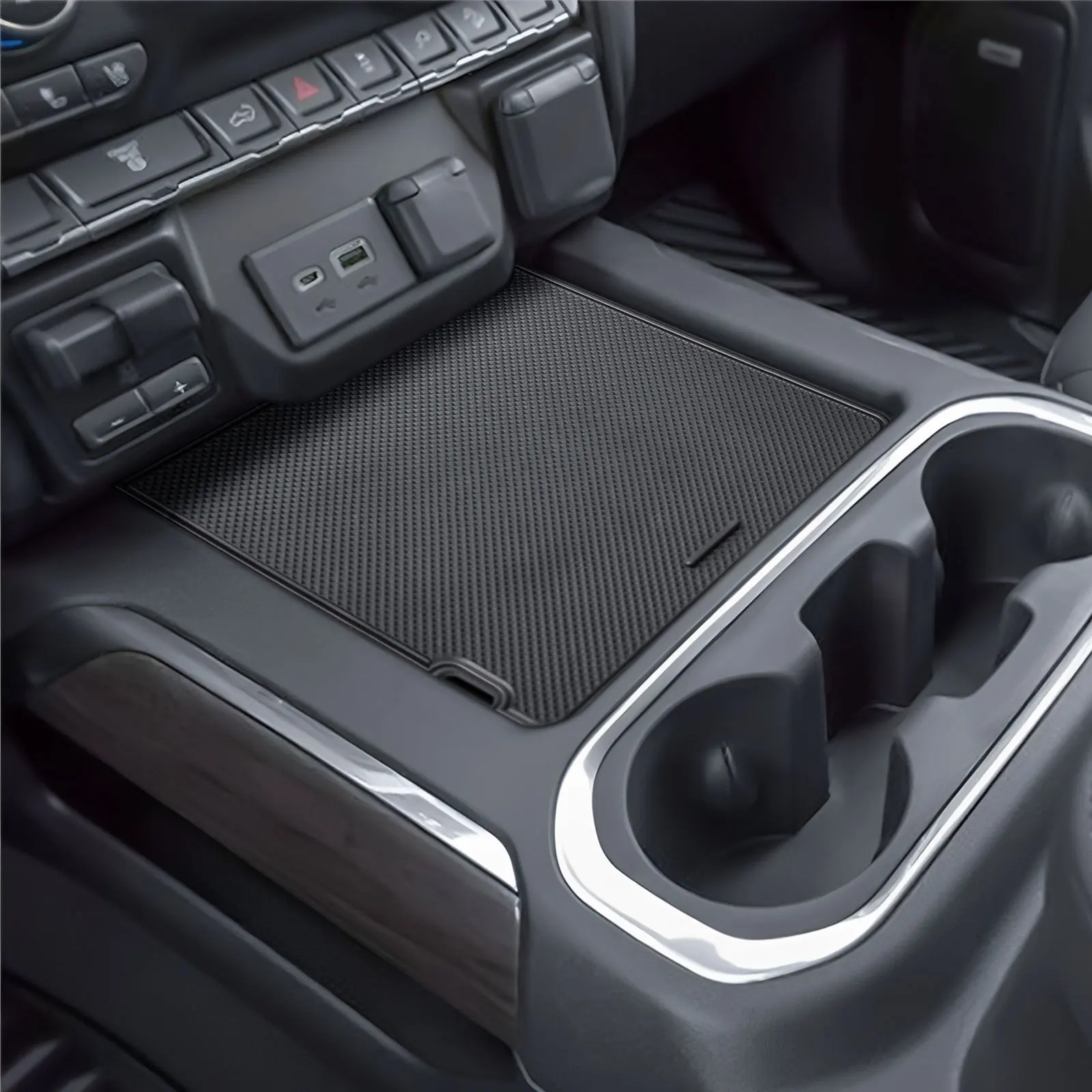 Center Console Secret Compartment Cover For GMC Sierra 1500/Chevy Silverado 1500 2019-2022 Car Storage Lid Hidden Secret Pocket