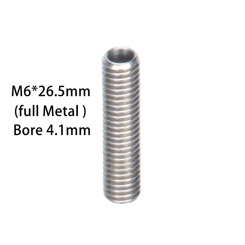 MK8 MK9 PTFE Throat Stainless Steel Throat M6 30mm 40mm Threaded For 1.75mm Filament 3D Printer Parts Tube