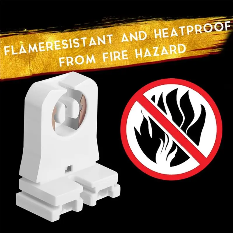ABBP-100 Pack Non Shunted LED Tombstones T8 T10 T12 Lamp Holder, Bulb Holder Non Shunted Tombstones T8 LED Fluorescent Tube