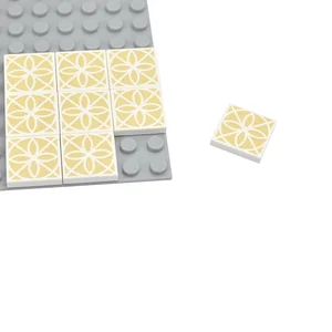طوب أرضيات سيراميك مطبوع ب MOC ، لبنات بناء مجمعة ، ألعاب بناء منزل المدينة ، زخرفة ناعمة ، 2 × 2 أفضل 6 طوب طيني صغير مبيعا - رقم 4