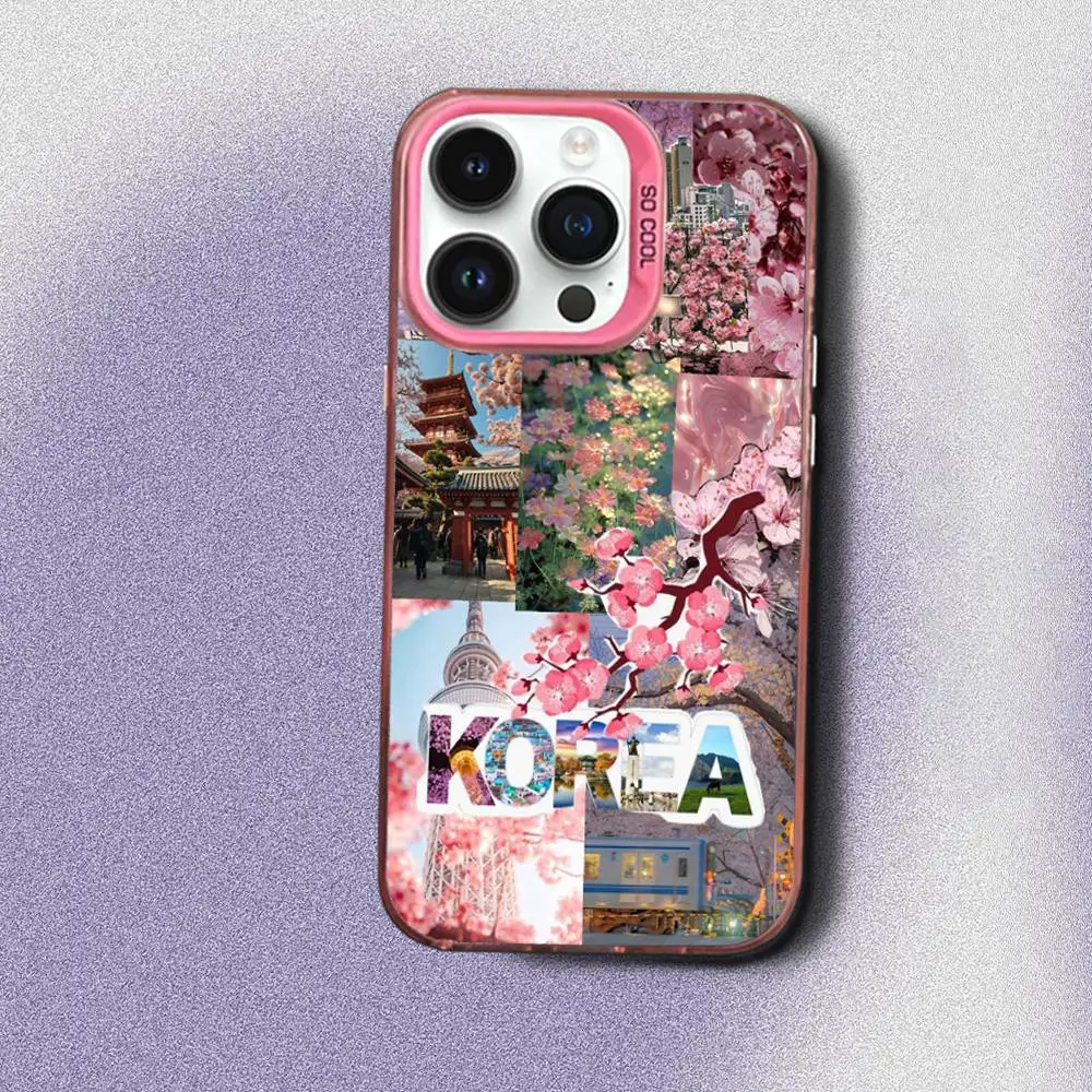 حافظة هاتف S-SEOUL من كوريا الجنوبية لهاتف iPhone 17,16,15,14,13,12,Pro,Max,Plus,E,SE4,Air,Mini Pink IMD Box