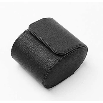 Single Watch Roll Travel Case Portable Vintage Leather Watch Storage Organizer Wristwatche
