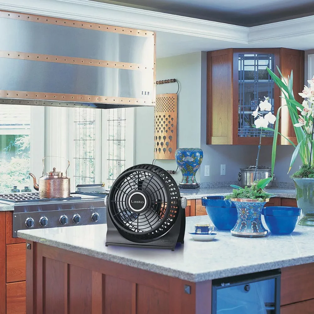 

2023 New Lasko 10" Breeze Machine Pivoting 2-Speed Floor Fan, Model 507, Black