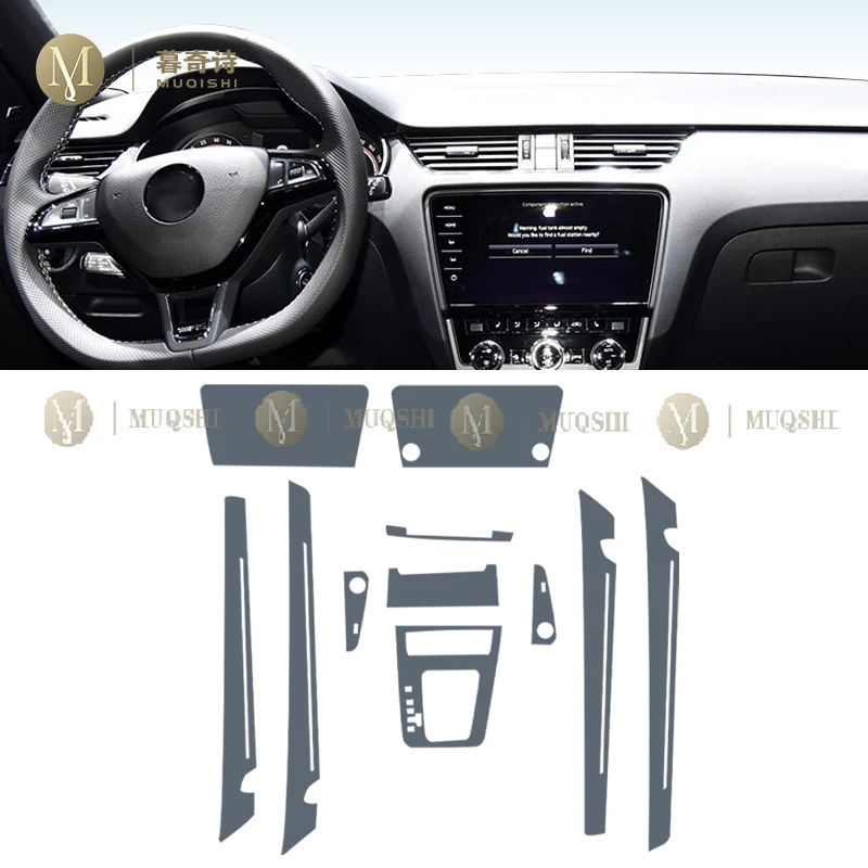 For SKODA Octavia A7 2017-2021 Car Interior Center console Transparent TPU Protective film Anti-scratch Repair film Accessories