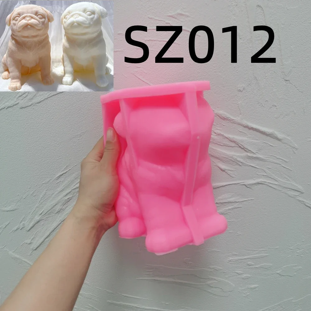 Schattige Verschillende Rassen Hond Kaarsvorm Dier Puppy Soja Wax Siliconen Mal Hondenliefhebber Home Decor