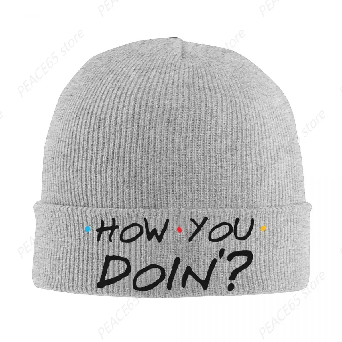 

How You Doin Knitted Hat For Women Men Beanies Winter Hat Acrylic Warm Cap