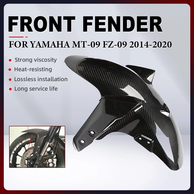 

For Yamaha MT09 FZ-09 MT-09 FZ09 2014-2020 Motorcycle ABS Carbon Paint Front Tire Wheel Fender Splash Mud Guard Mudguard Fairing