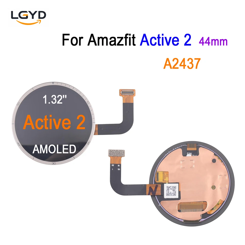 1.32'' AMOLED Screen For Amazfit Active 2 44mm, A2437 Watch LCD Display Touch Screen Replacement Part