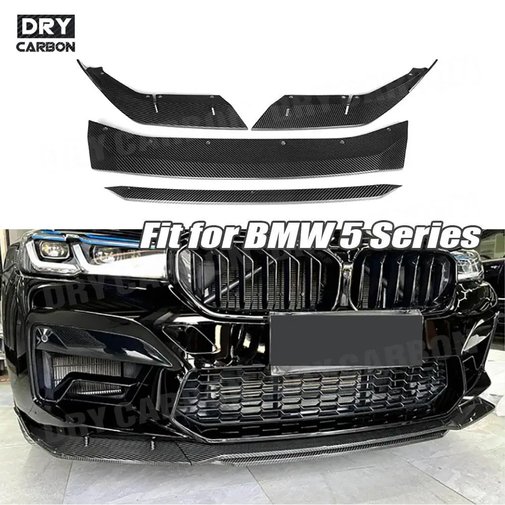 Carbon Fiber M Style Front Bumper Lip Spoiler for BMW 5 Series F90 M5 LCI 2021+ Car Bumper Chin Shovel Bodykits Accessories