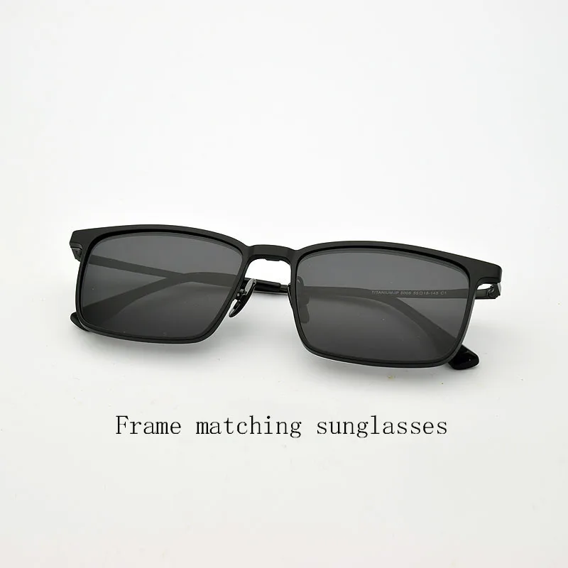 チタンビッグメガネ偏光ミラーメンズ処方近視磁気吸引サングラスナイトビジョンクリップメガネ