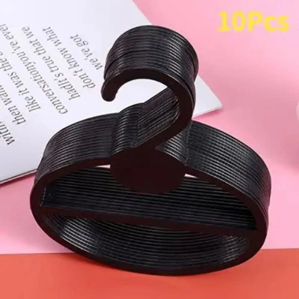 10Pcs Oval Scarf Shawl Tie Holder Plastic Circle Shape Coat Hanger Transparent Space Saving Tie Display Racks Closet Organizer