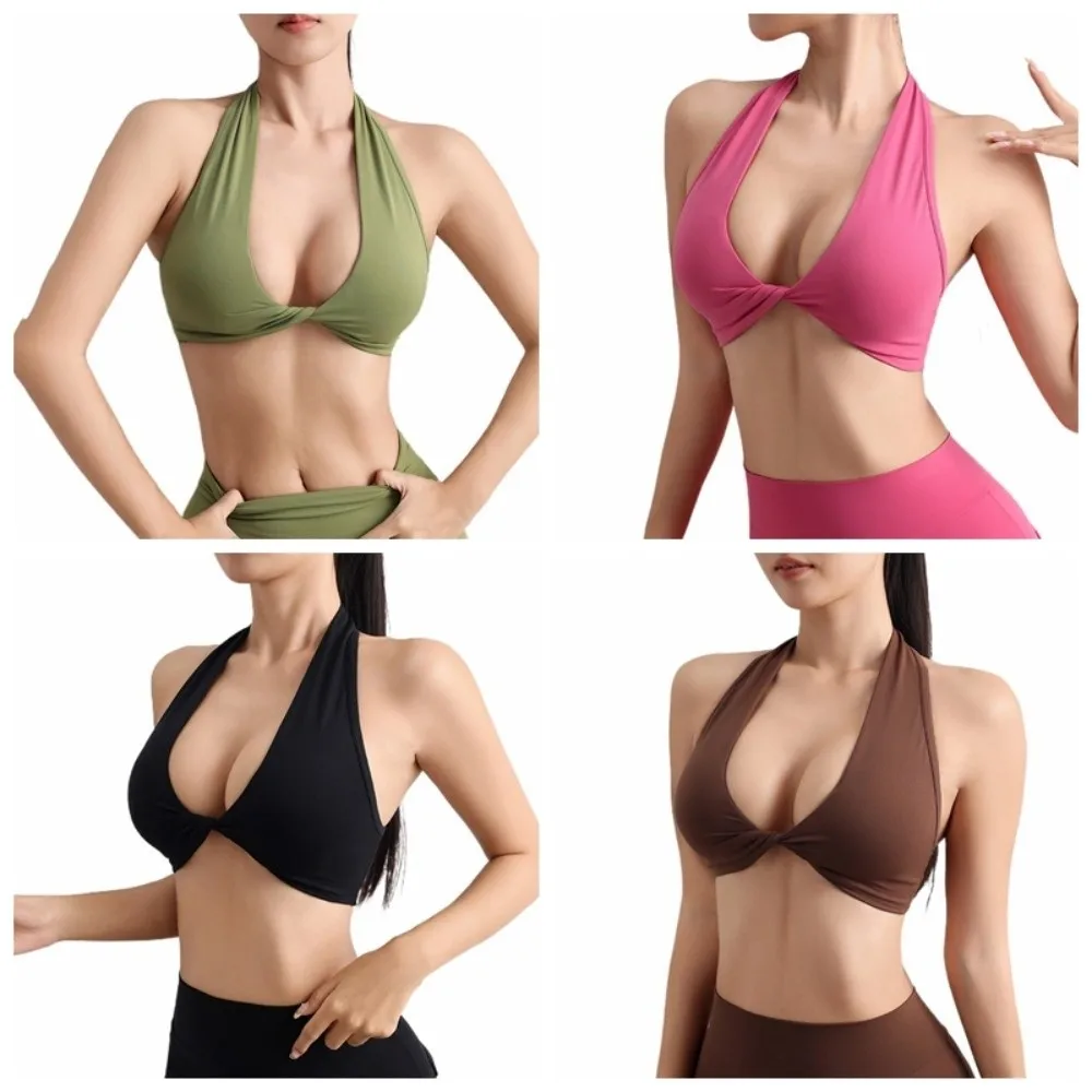 Sous-vêtements de Fitness, soutien-gorge de sport à col suspendu, sans couture, respirant, haut de Yoga, gilet confortable, séchage rapide, sous-vêtements de sport, salle de sport