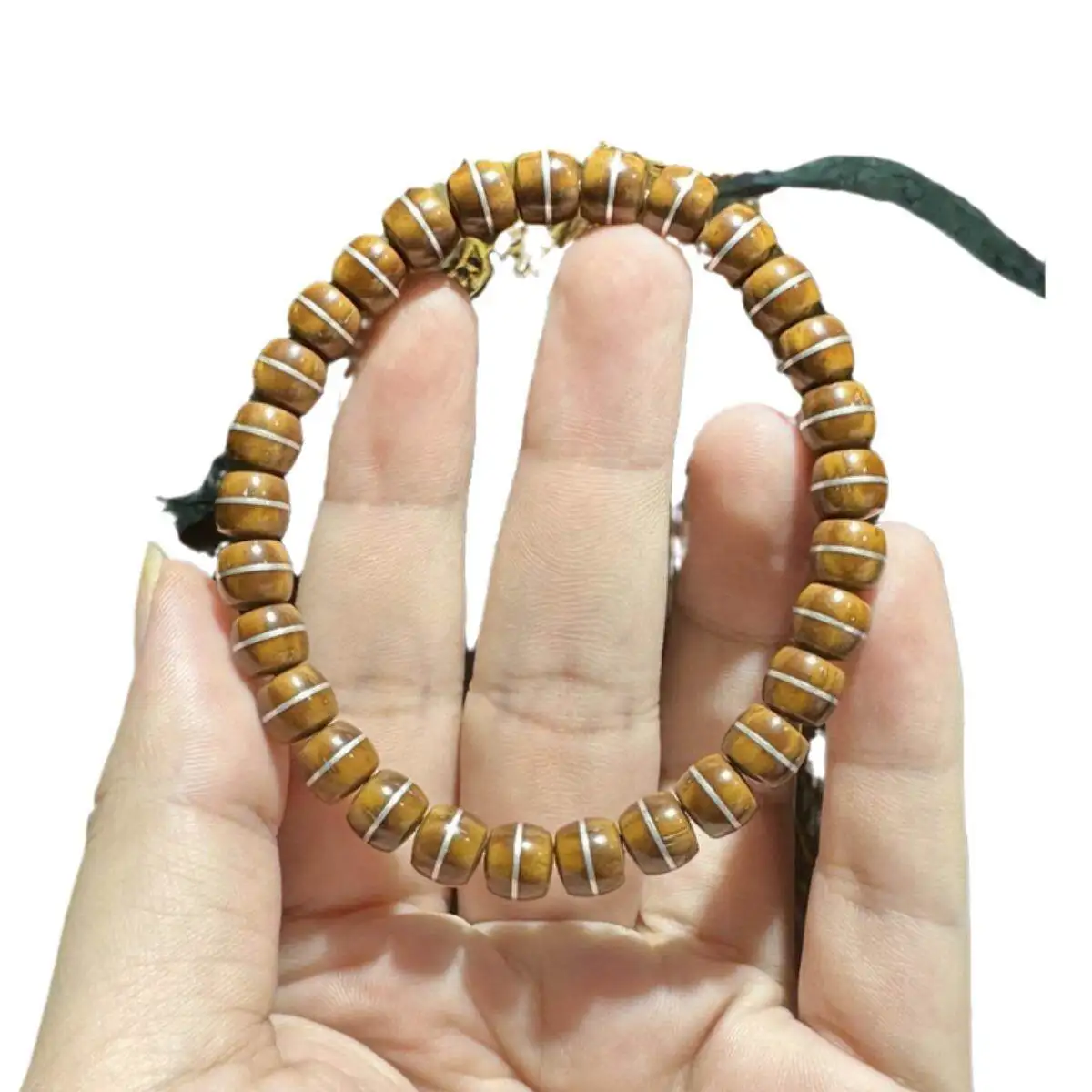 Purple Gold Rat Inlaid Hamburger Beads Old Straight-Cut Worry-Free Bodhi Bracelet (Unisex Gift)