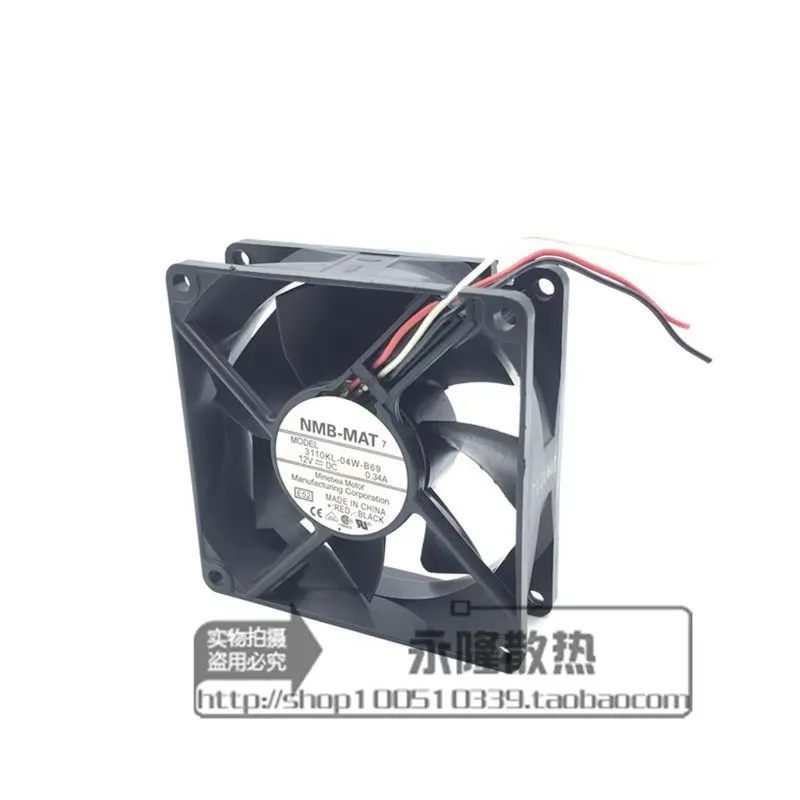 Authentic 3110KL-04W-B69 80 * 80 * 25MM 12V 0.34A 8CM Chassis Server Cooling Fan