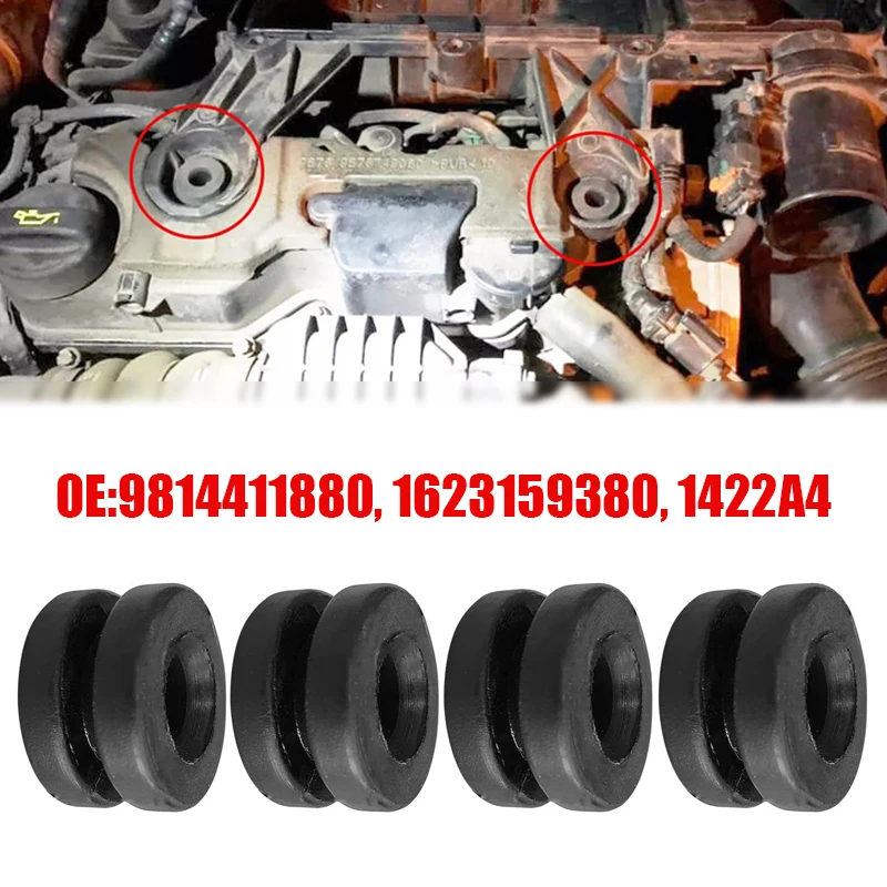 4PCS For Citroen Peugeot 1623159380 9814411880 Air Filter Box Housing Mounting Rubber Grommet Buffer Holder Buffer Rubber Cover