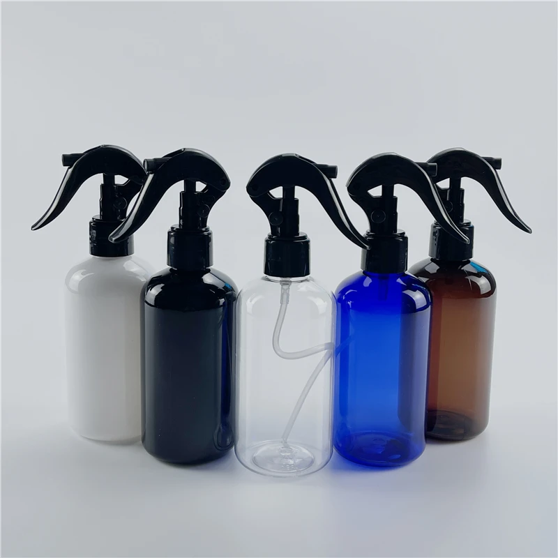 250ML X 24 White Black Plastic Bottle With Trigger Spray Pump Cosmetic Container With Fine Mist Sprayer Hairdressing Tool Bottle