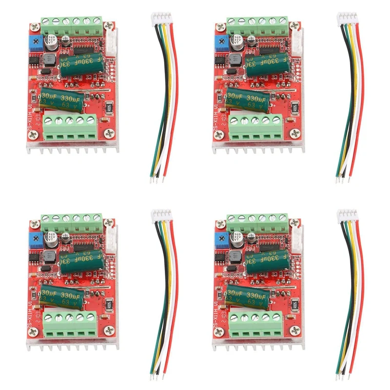 4X DC6-60V 400W BLDC Three Phase DC Brushless Motor Controller PWM Hall Motor Control Driver Board 12V 24V 48V