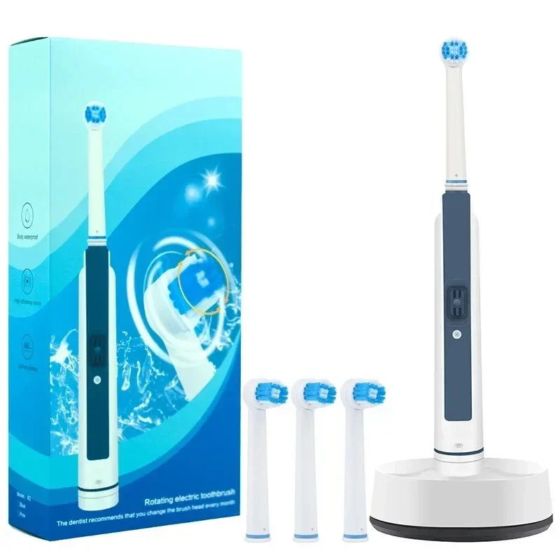 Brosse à Dents Électrique avec Base Rechargeable, existent, Vibration Morte Élevée du Tartre SAF, Blanchiment des Dents