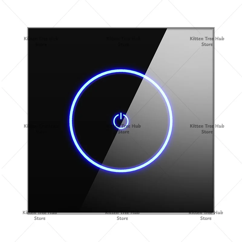 European Union Standard Wall Lamp WIFI Smart Switch 86mm 1/2/3 Smart Home Black Crystal Glass Panel Touch Screen Wifi Switch