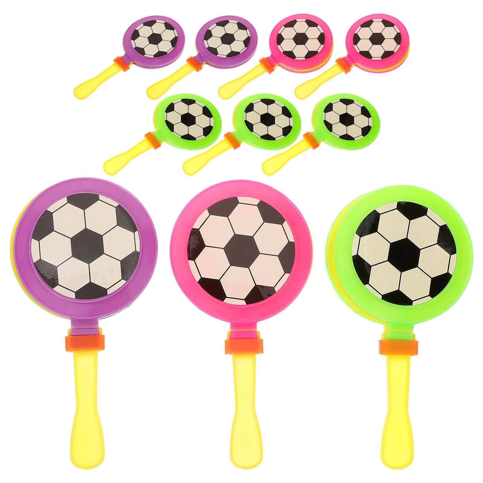 

10 Pcs Football Clap Clappers Display Bracket Board Party Favors Noise Maker Plastic Festival Hand Noisemakers Baby Bounce