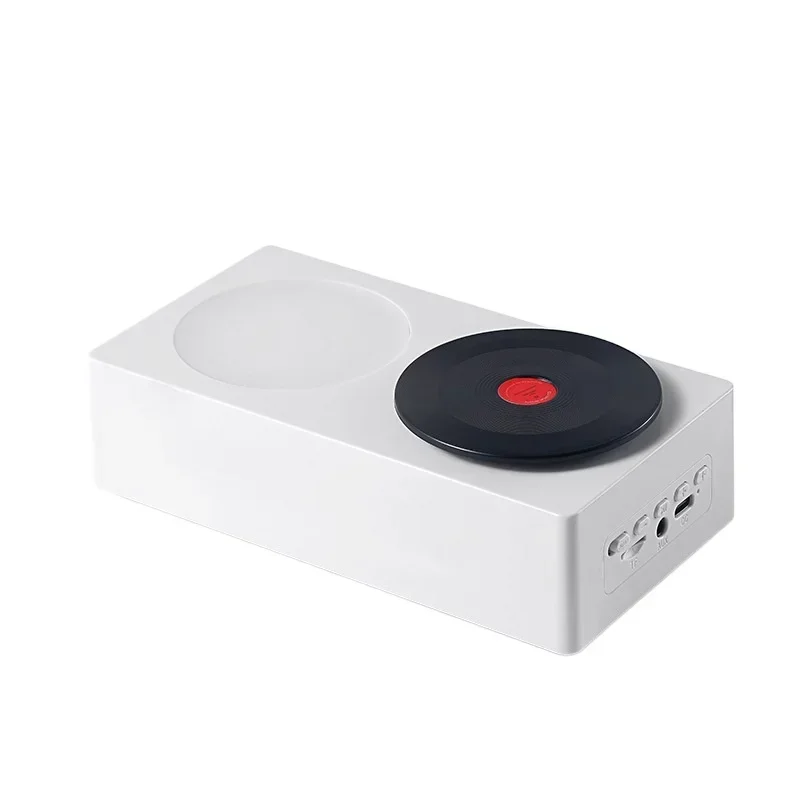

Retro mini bluetooth speaker, portable outdoor small stereo, record player
