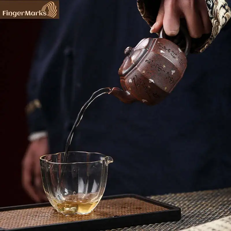 250ml | Authentic Yixing Zisha Teapot | Octagon Pear - Firewood Fired Duan Ni