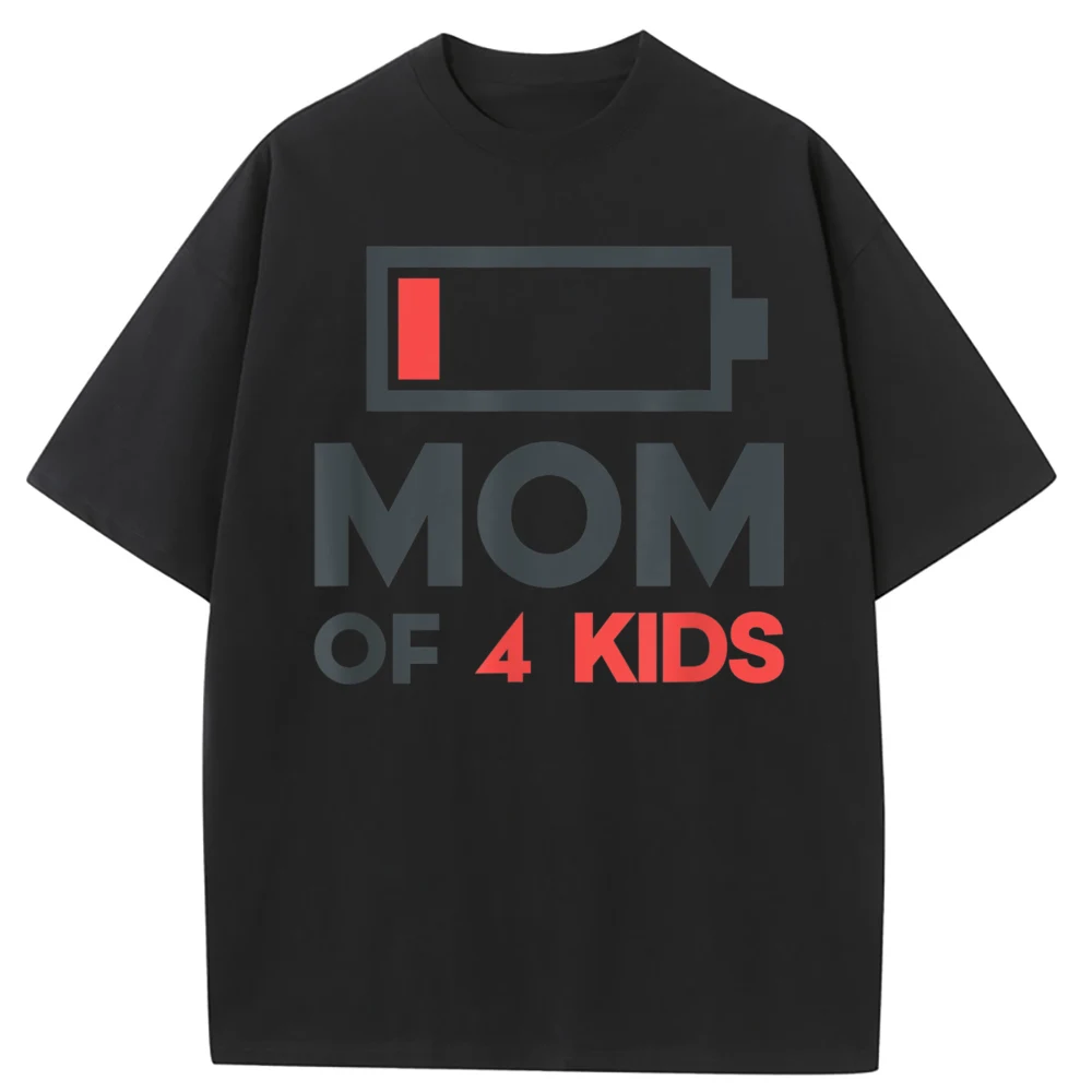 Mom Of 4 Kids Shirt Women's Long Sleeve Tshirts Men Street Summer/Autumn Sweatshirts High Street Sportswears 2023 Newest