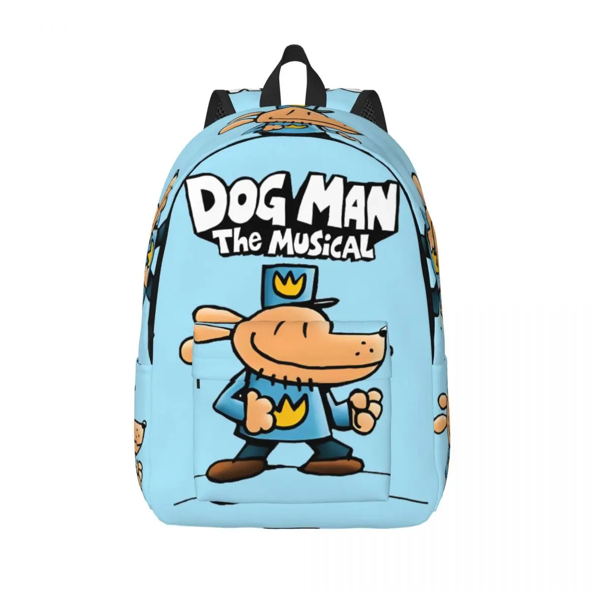 

Custom Animation Dog Man Canvas Backpack Men Women Basic Bookbag for School College The Musical Bags