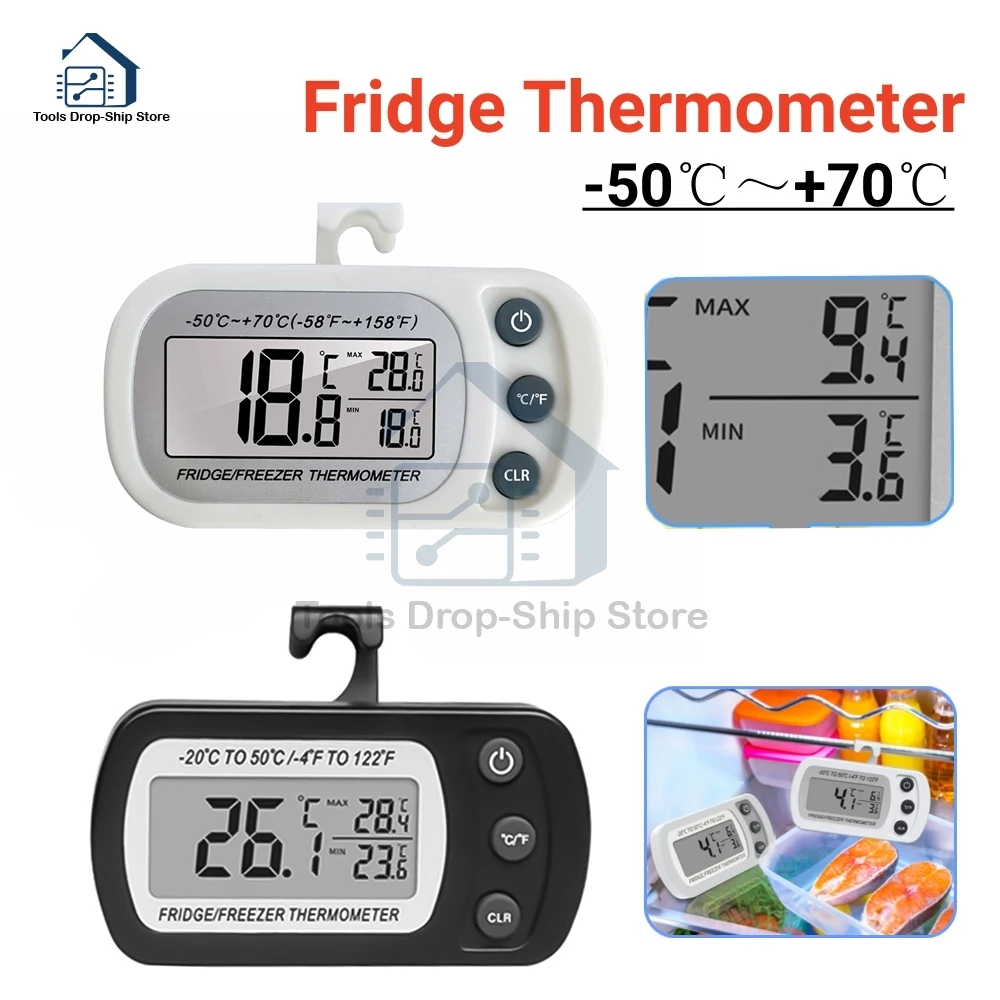 Mini termometr cyfrowy higrometr LCD wielofunkcyjny sypialnia chłodnia lodówka termohigrometr gospodarstwa domowego-40 ℃-70 ℃