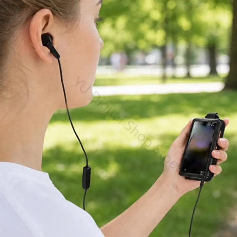 96BA MP3-Player-Hülle mit transparenter Vorderseite für Innioasis G 1/G3, mit Mikrofaser-PU-Körper, genähten Kanten und – Detail 5