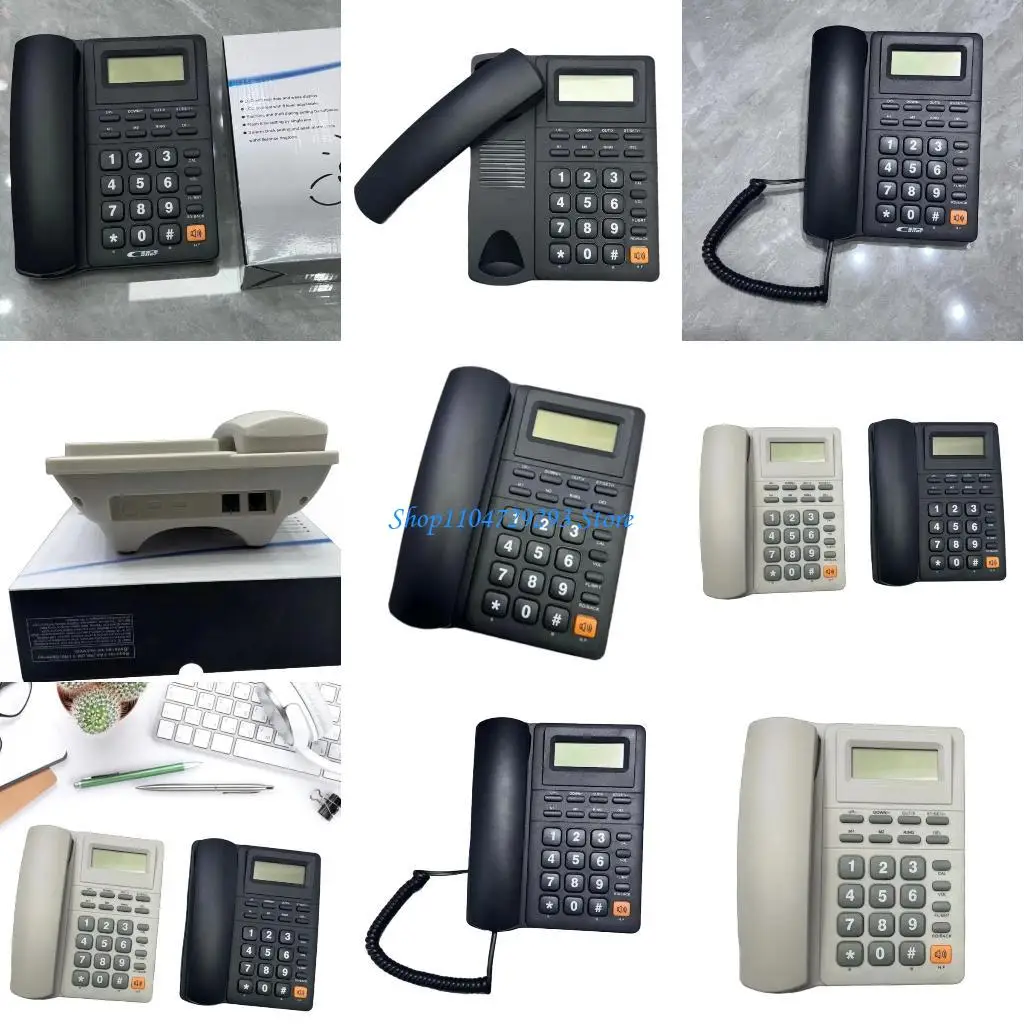 Y2GD 2026 Landline Phone Desk Phone English Fixed Telephone for Home, Offices Hotel