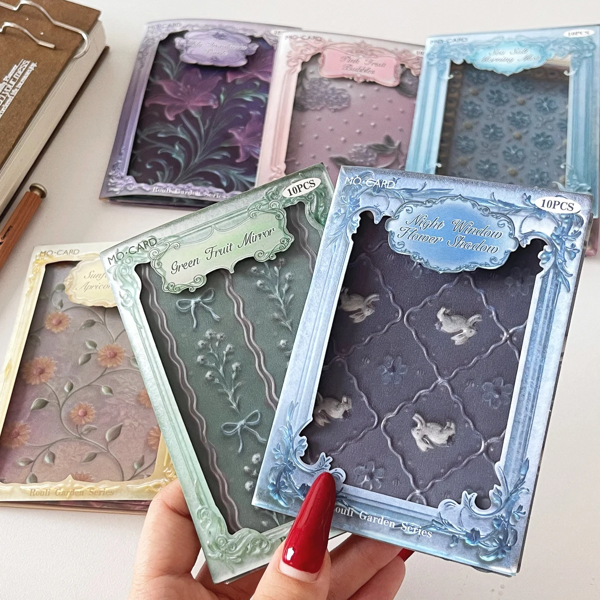 10 Sheets Translucent Vellum Paper with Embossed Relief Floral Designs for Journal Scrapbooking Collage Background Card Making