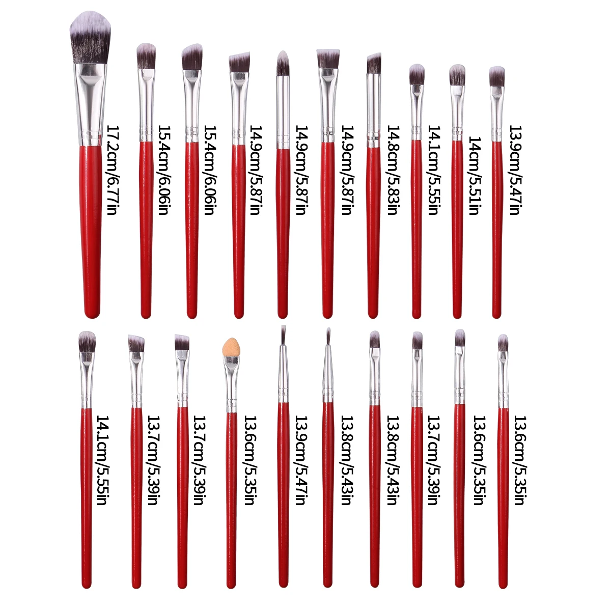 20pcs high-end makeup brush set, ultra-thin brush head,eyeshadow/concealer/foundation brush, complete set of beauty brushes