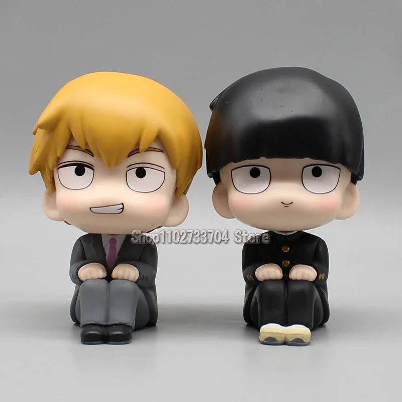 Anime Mob Psycho 100 Figurine LK Reigen Arataka Kageyama Shigeo Action Figures Q Version Lookup 10cm PVC Model Birthday Toys