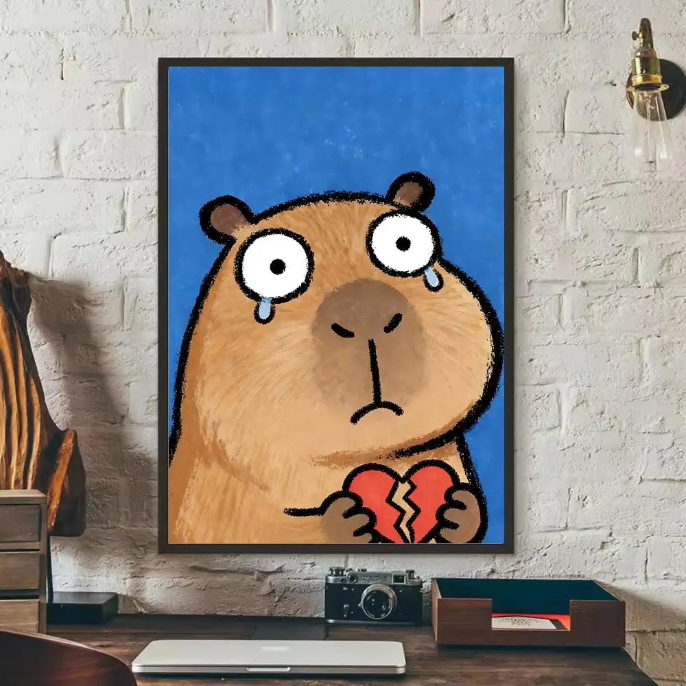 Einfaches, niedliches Kicapara-Cartoon-Poster für Zuhause, Wohnzimmer, Schlafzimmer, Bar, Flur, klebrige Wandkunst, ästhetische Dekoration – Detail 12